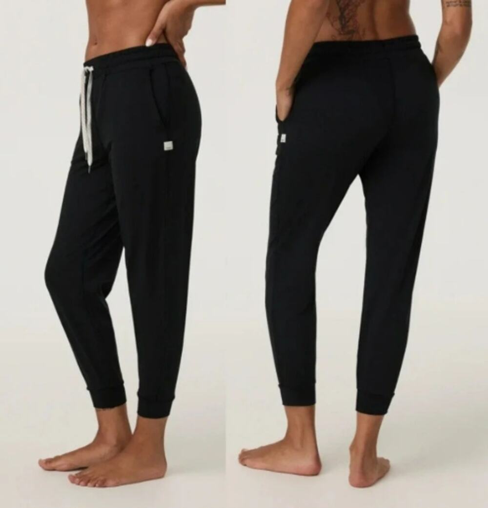 Vuori Performance Joggers Dreamknit Heathered Black Pants Small